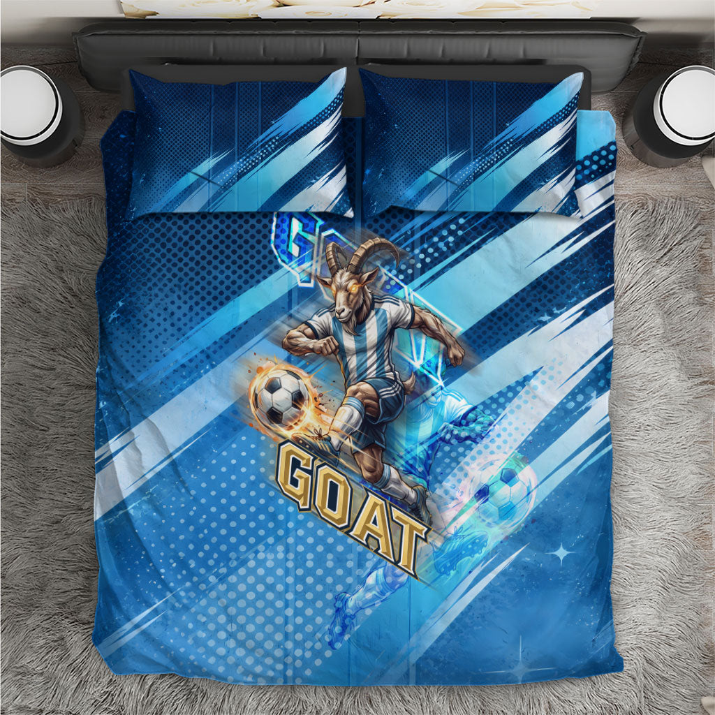 Argentina Football GOAT 10 Pride Bedding Set Power of the King - 4 Star Champions Mascot
