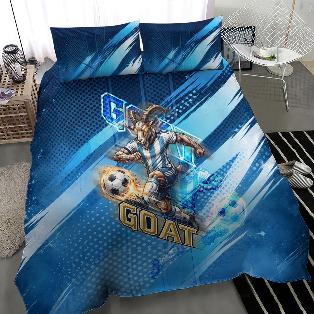 Argentina Football GOAT 10 Pride Bedding Set Power of the King - 4 Star Champions Mascot