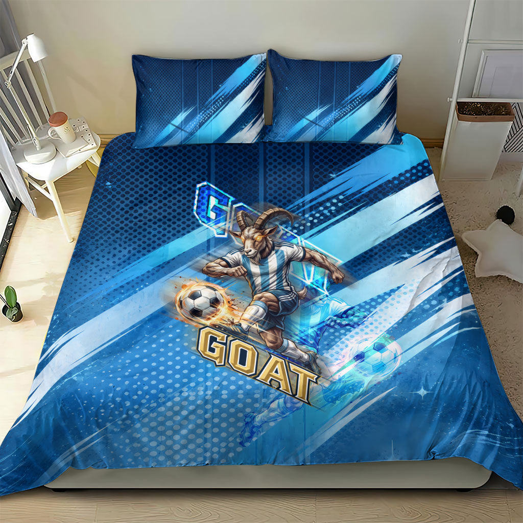 Argentina Football GOAT 10 Pride Bedding Set Power of the King - 4 Star Champions Mascot