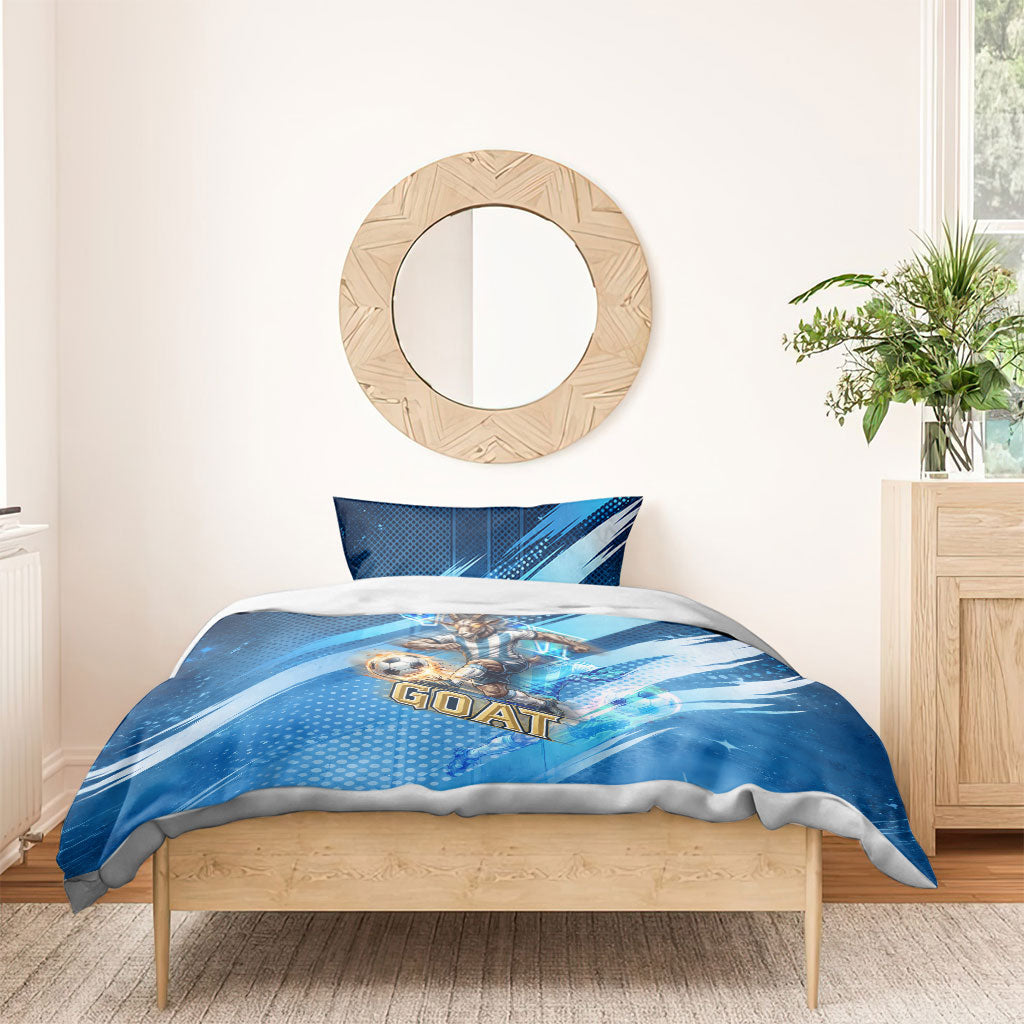Argentina Football GOAT 10 Pride Bedding Set Power of the King - 4 Star Champions Mascot