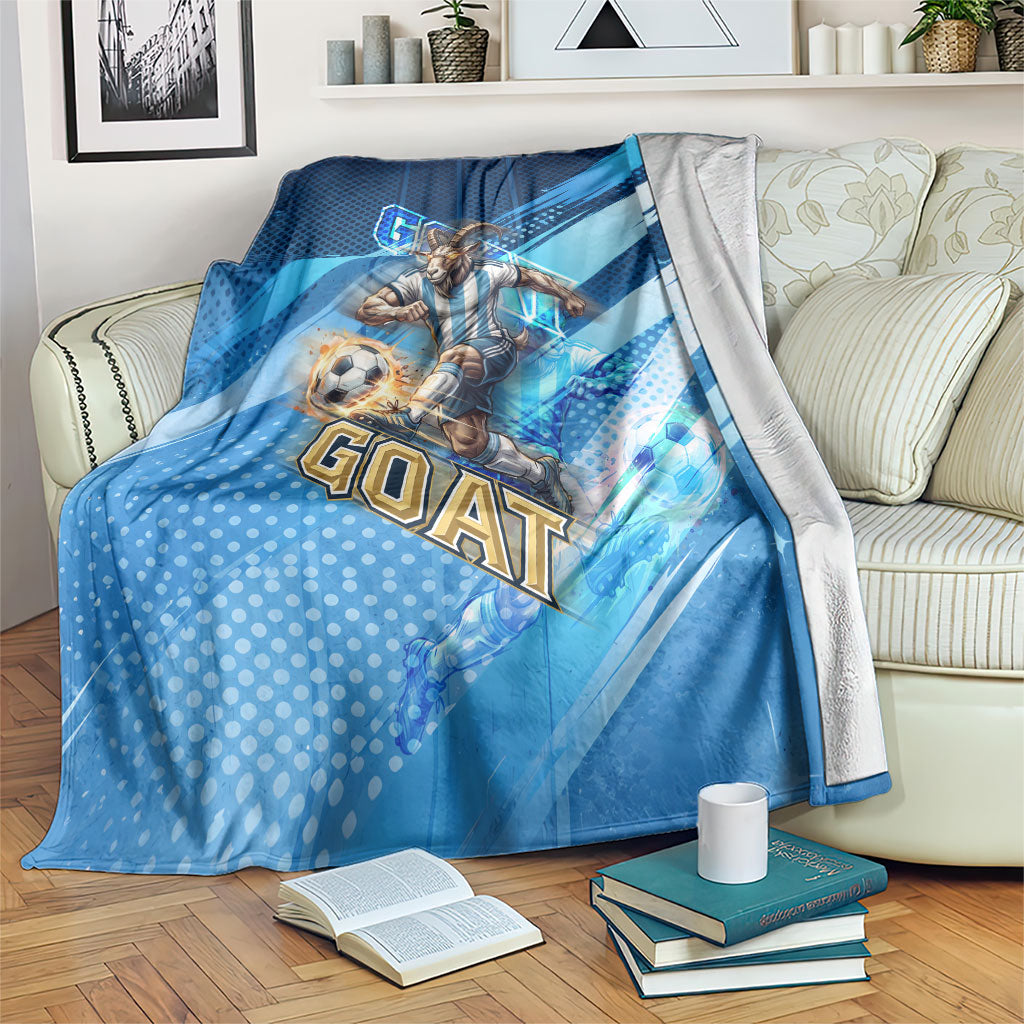 Argentina Football GOAT 10 Pride Blanket Power of the King - 4 Star Champions Mascot