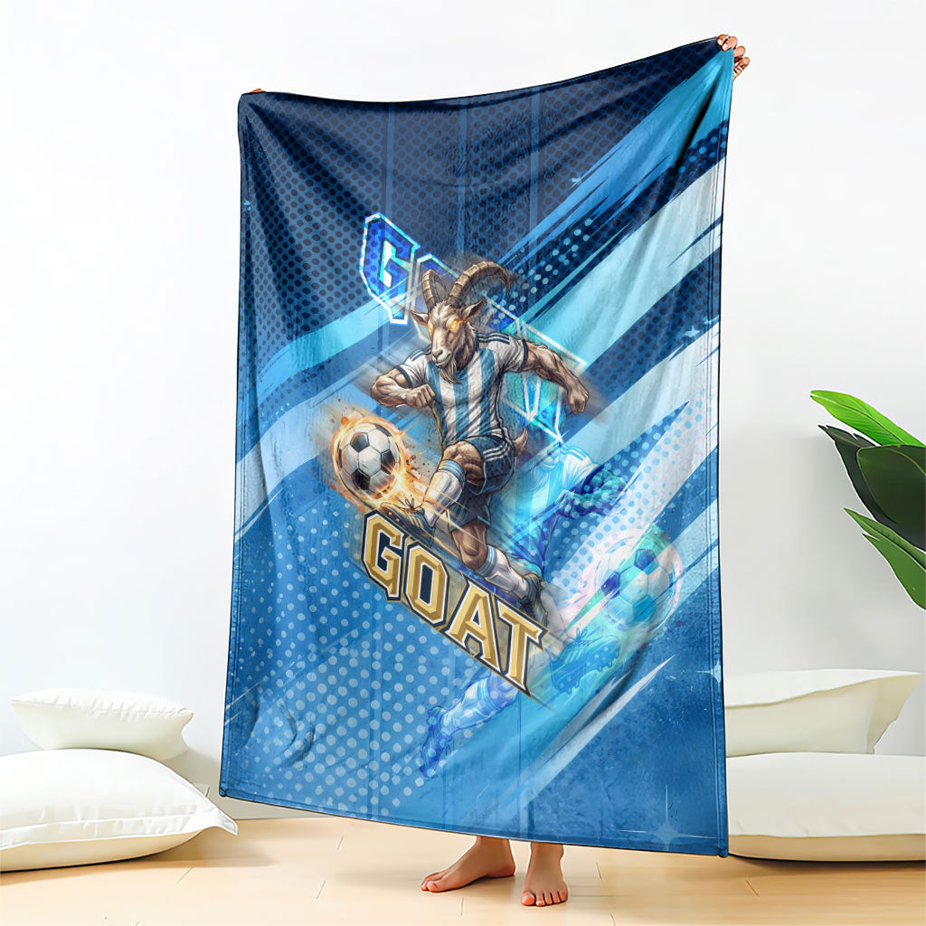 Argentina Football GOAT 10 Pride Blanket Power of the King - 4 Star Champions Mascot