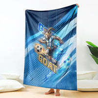 Argentina Football GOAT 10 Pride Blanket Power of the King - 4 Star Champions Mascot