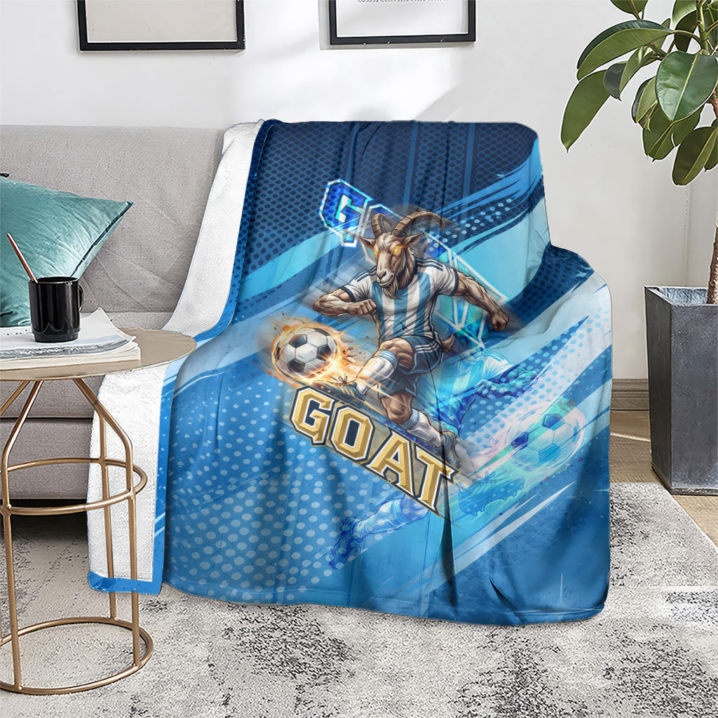 Argentina Football GOAT 10 Pride Blanket Power of the King - 4 Star Champions Mascot