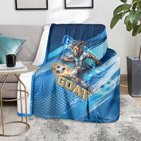 Argentina Football GOAT 10 Pride Blanket Power of the King - 4 Star Champions Mascot