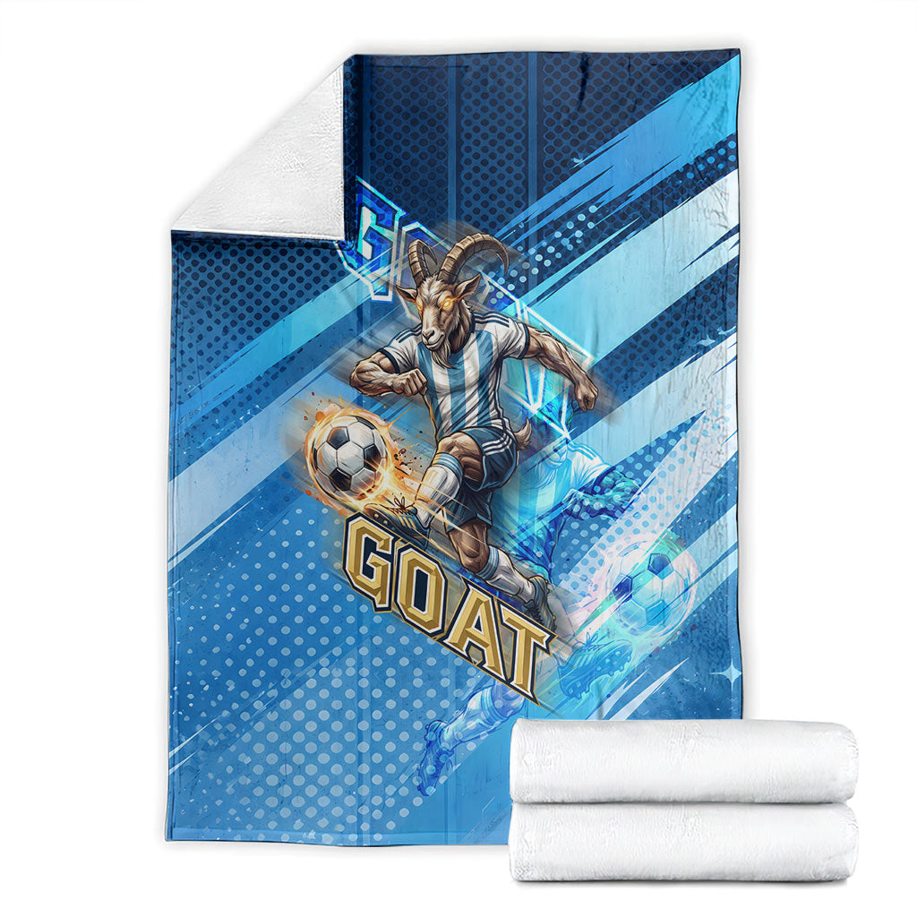 Argentina Football GOAT 10 Pride Blanket Power of the King - 4 Star Champions Mascot