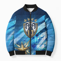 Argentina Football GOAT 10 Pride Bomber Puffer Jacket Power of the King - 4 Star Champions Mascot
