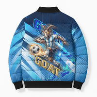 Argentina Football GOAT 10 Pride Bomber Puffer Jacket Power of the King - 4 Star Champions Mascot