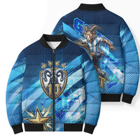 Argentina Football GOAT 10 Pride Bomber Puffer Jacket Power of the King - 4 Star Champions Mascot