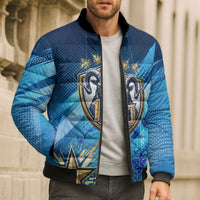 Argentina Football GOAT 10 Pride Bomber Puffer Jacket Power of the King - 4 Star Champions Mascot