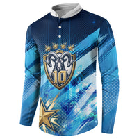 Argentina Football GOAT 10 Pride Button Sweatshirt Power of the King - 4 Star Champions Mascot