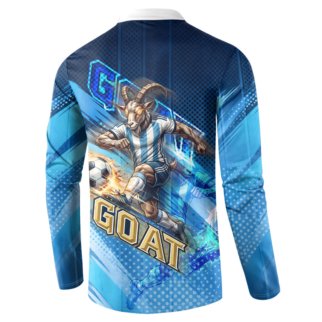 Argentina Football GOAT 10 Pride Button Sweatshirt Power of the King - 4 Star Champions Mascot