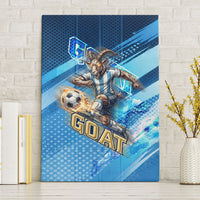 Argentina Football GOAT 10 Pride Canvas Wall Art Power of the King - 4 Star Champions Mascot
