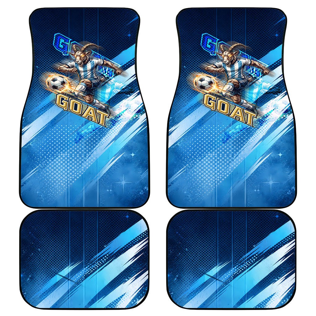 Argentina Football GOAT 10 Pride Car Mats Power of the King - 4 Star Champions Mascot