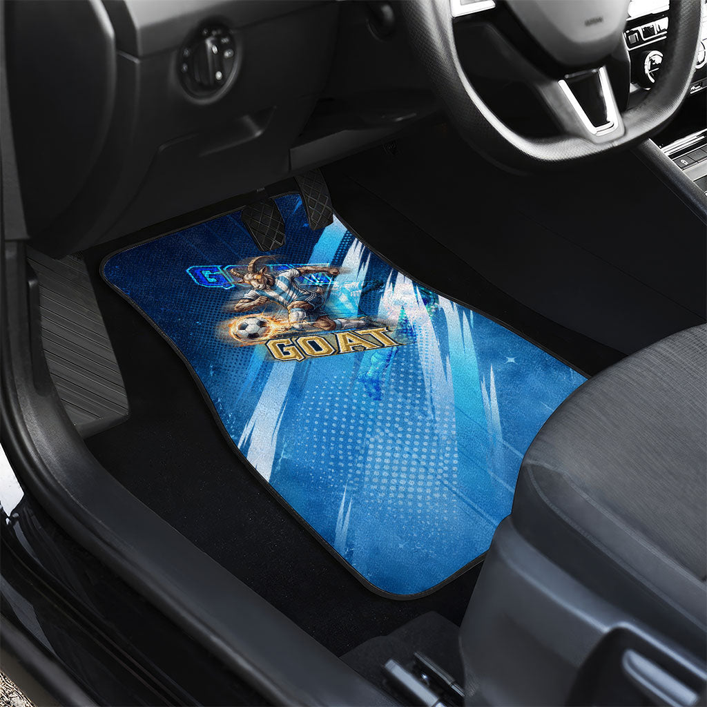 Argentina Football GOAT 10 Pride Car Mats Power of the King - 4 Star Champions Mascot