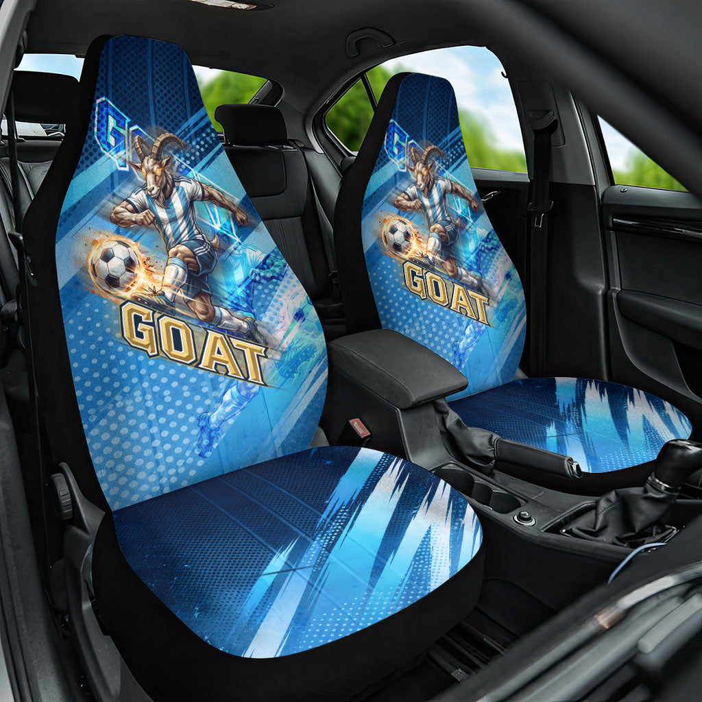 Argentina Football GOAT 10 Pride Car Seat Cover Power of the King - 4 Star Champions Mascot