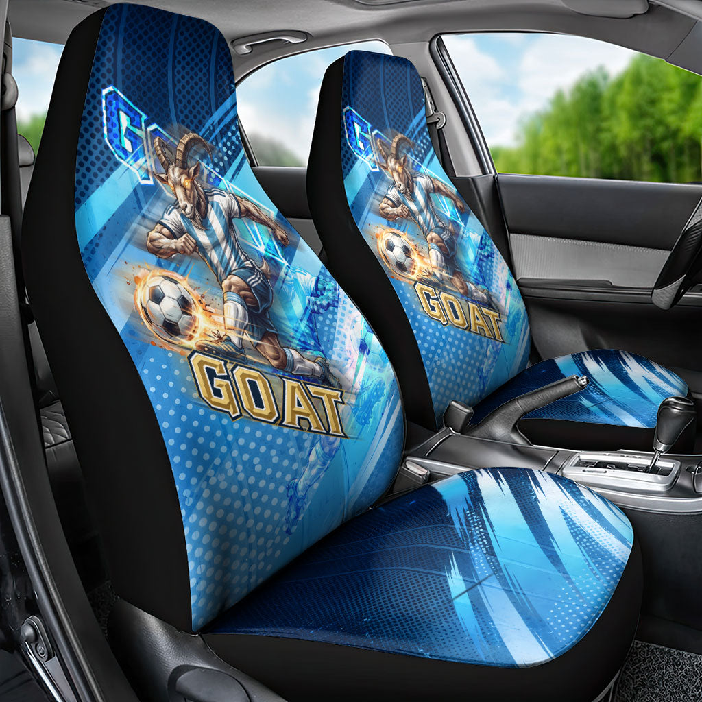 Argentina Football GOAT 10 Pride Car Seat Cover Power of the King - 4 Star Champions Mascot