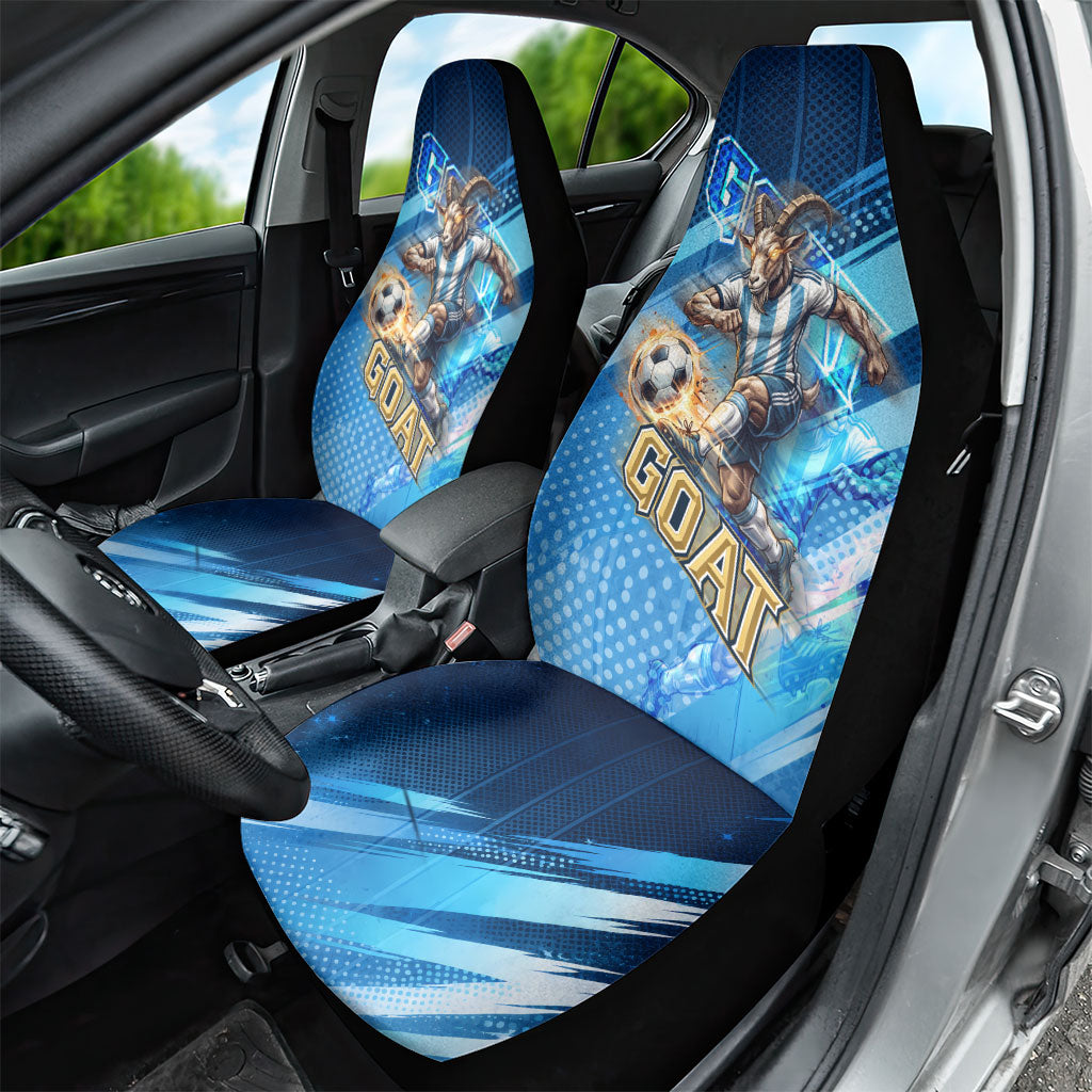 Argentina Football GOAT 10 Pride Car Seat Cover Power of the King - 4 Star Champions Mascot