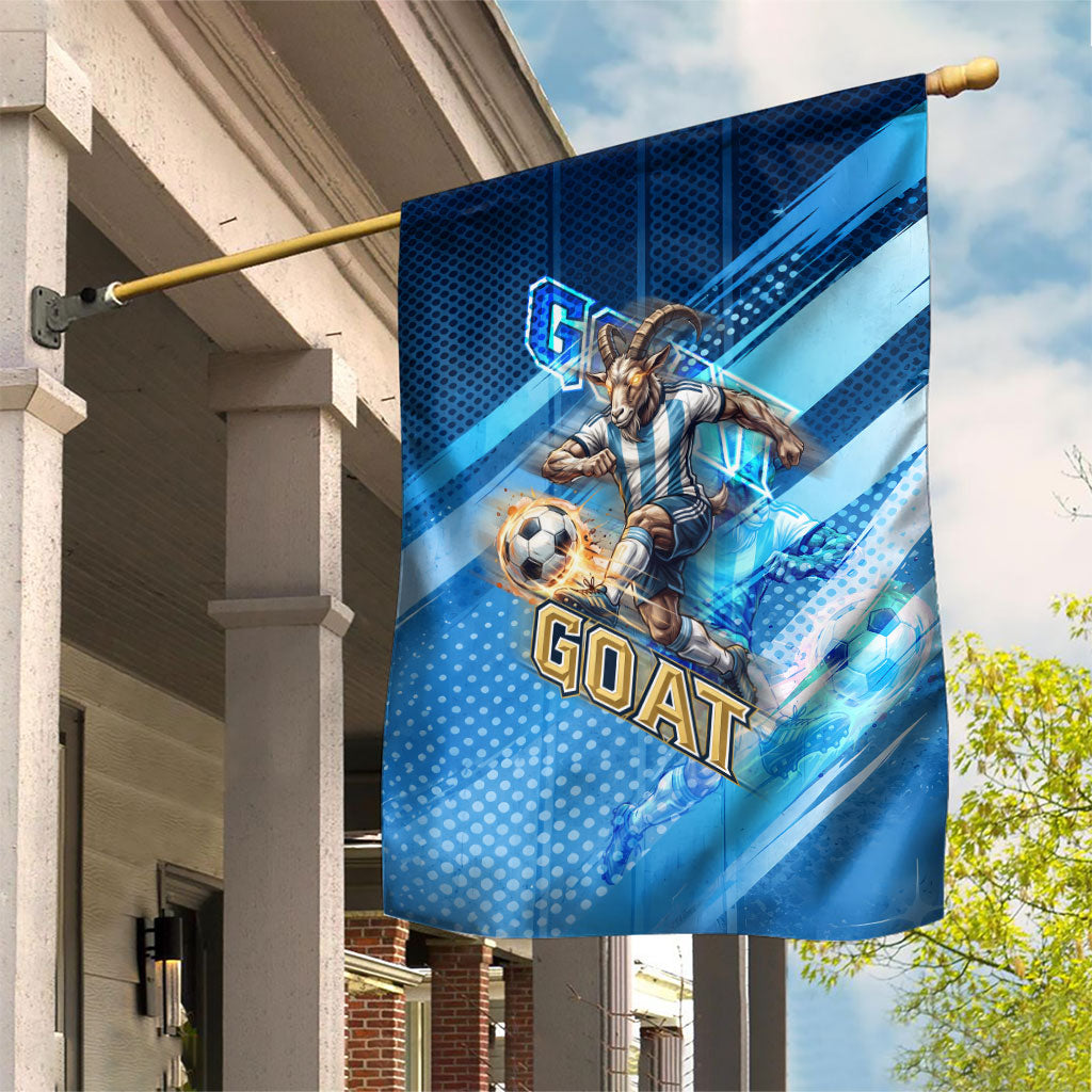 Argentina Football GOAT 10 Pride Garden Flag Power of the King - 4 Star Champions Mascot