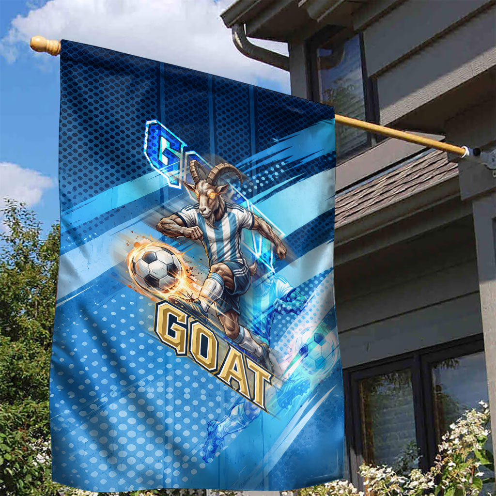 Argentina Football GOAT 10 Pride Garden Flag Power of the King - 4 Star Champions Mascot