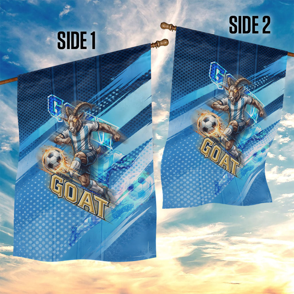 Argentina Football GOAT 10 Pride Garden Flag Power of the King - 4 Star Champions Mascot