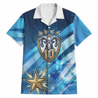 Argentina Football GOAT 10 Pride Hawaiian Shirt Power of the King - 4 Star Champions Mascot