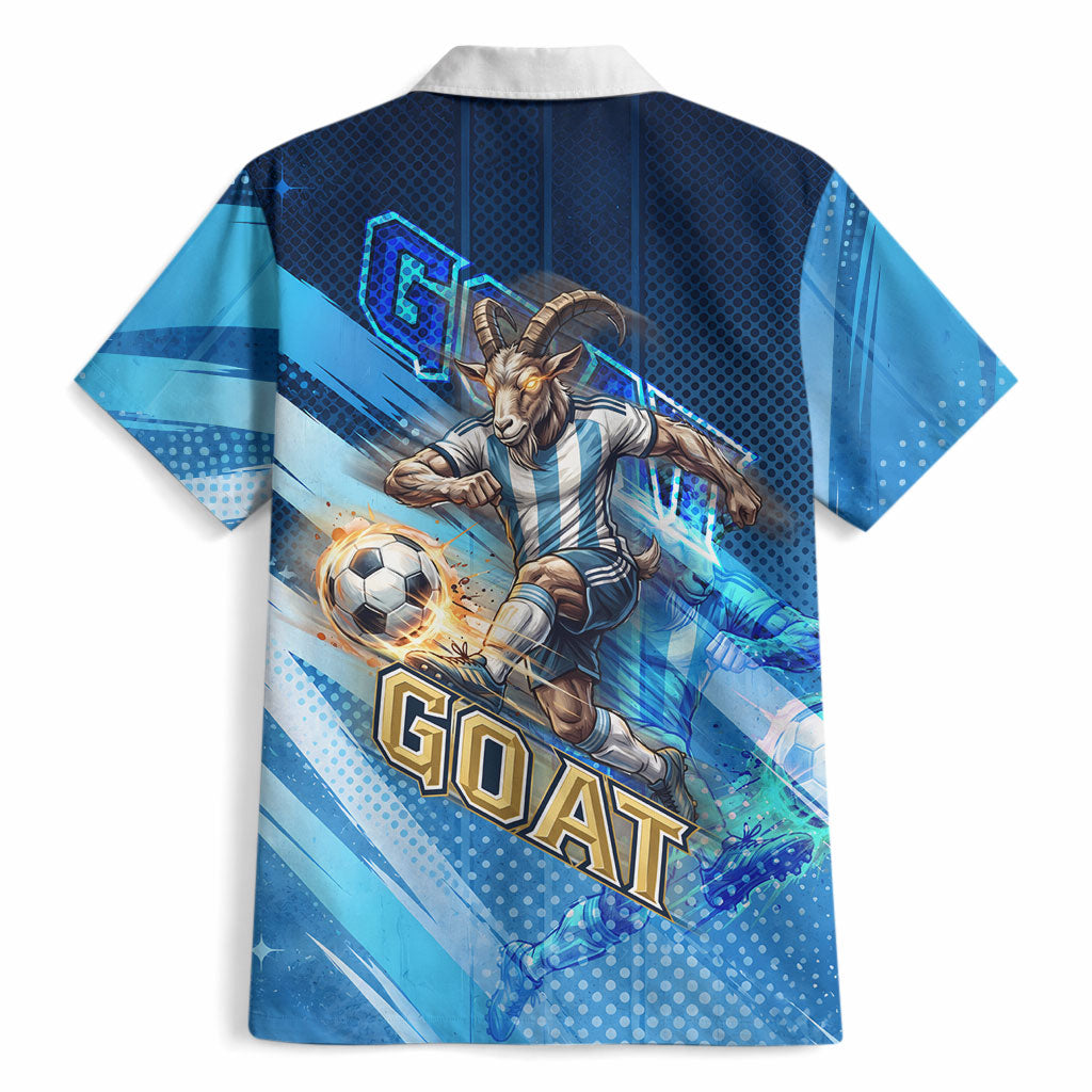 Argentina Football GOAT 10 Pride Hawaiian Shirt Power of the King - 4 Star Champions Mascot