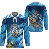 Argentina Football GOAT 10 Pride Hockey Jersey Power of the King - 4 Star Champions Mascot