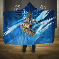 Argentina Football GOAT 10 Pride Hooded Blanket Power of the King - 4 Star Champions Mascot