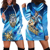 Argentina Football GOAT 10 Pride Hoodie Dress Power of the King - 4 Star Champions Mascot