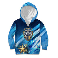 Argentina Football GOAT 10 Pride Kid Hoodie Power of the King - 4 Star Champions Mascot