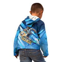 Argentina Football GOAT 10 Pride Kid Hoodie Power of the King - 4 Star Champions Mascot