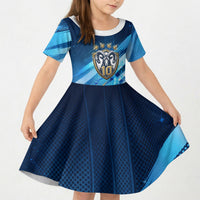 Argentina Football GOAT 10 Pride Kid Short Sleeve Dress Power of the King - 4 Star Champions Mascot