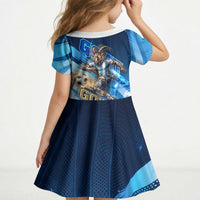 Argentina Football GOAT 10 Pride Kid Short Sleeve Dress Power of the King - 4 Star Champions Mascot