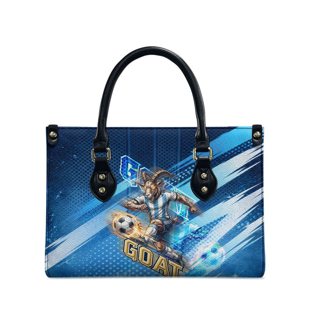 Argentina Football GOAT 10 Pride Leather Bag Power of the King - 4 Star Champions Mascot