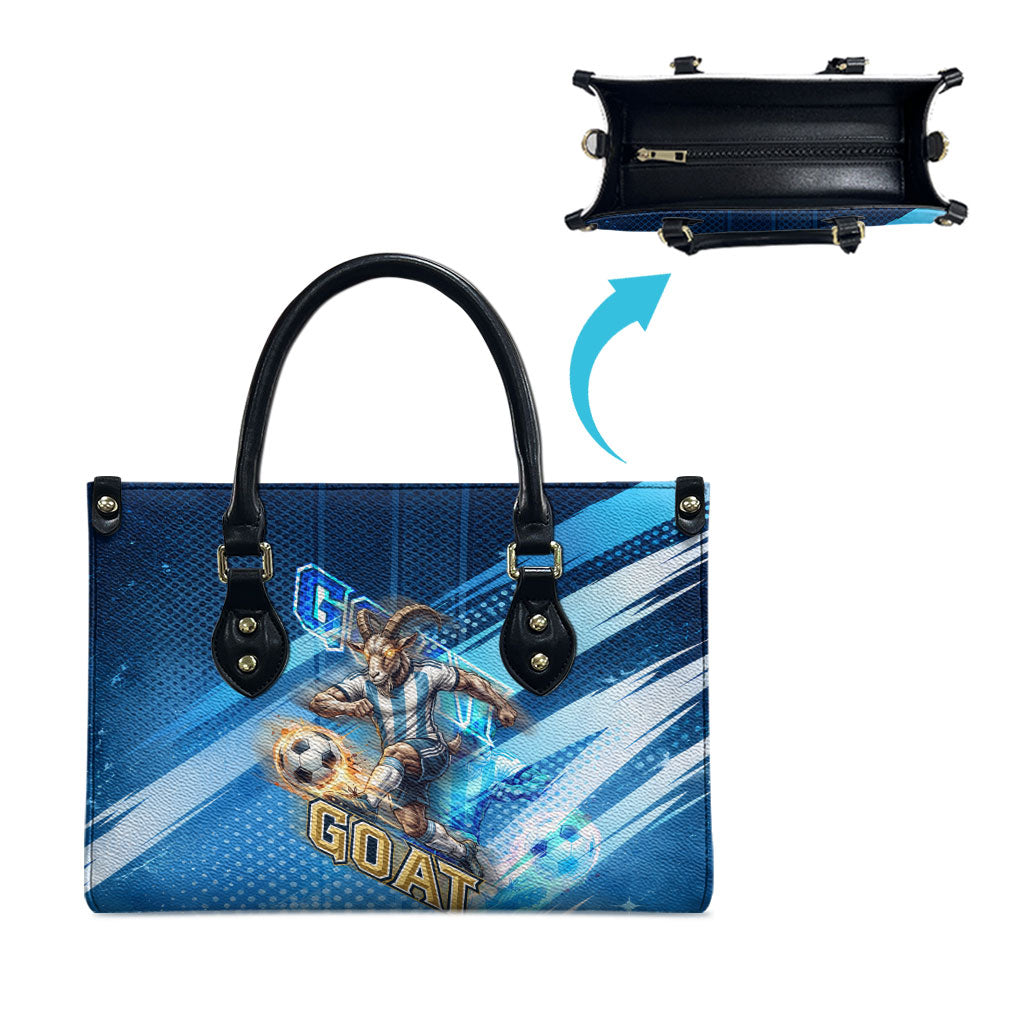 Argentina Football GOAT 10 Pride Leather Bag Power of the King - 4 Star Champions Mascot