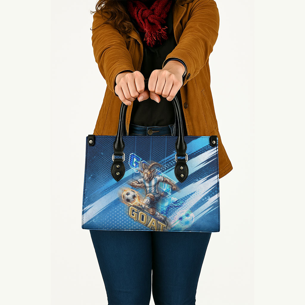 Argentina Football GOAT 10 Pride Leather Bag Power of the King - 4 Star Champions Mascot