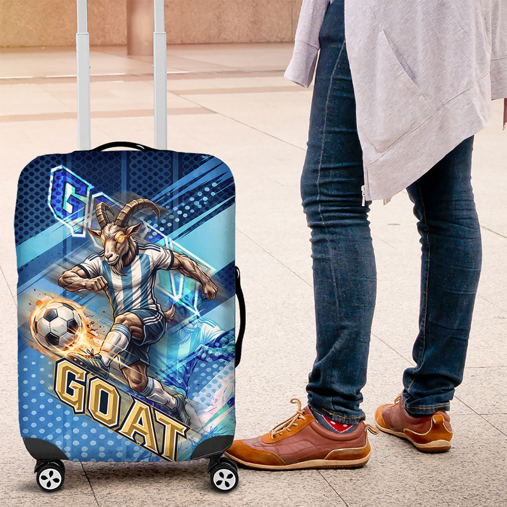 Argentina Football GOAT 10 Pride Luggage Cover Power of the King - 4 Star Champions Mascot