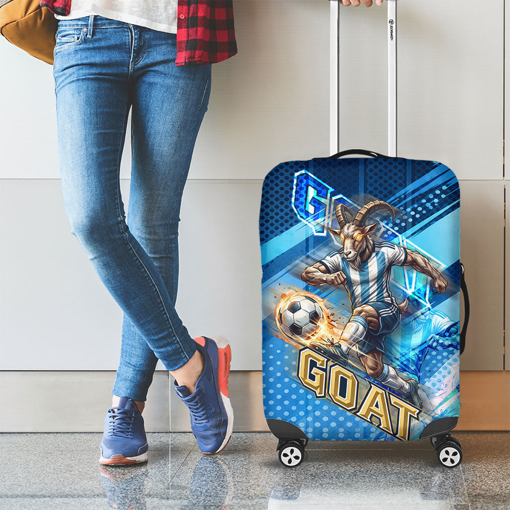 Argentina Football GOAT 10 Pride Luggage Cover Power of the King - 4 Star Champions Mascot