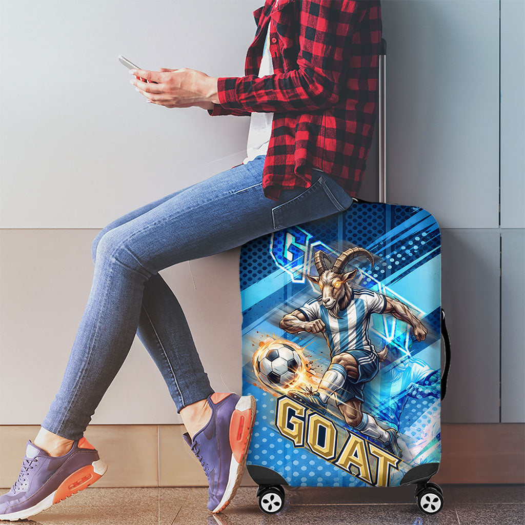 Argentina Football GOAT 10 Pride Luggage Cover Power of the King - 4 Star Champions Mascot