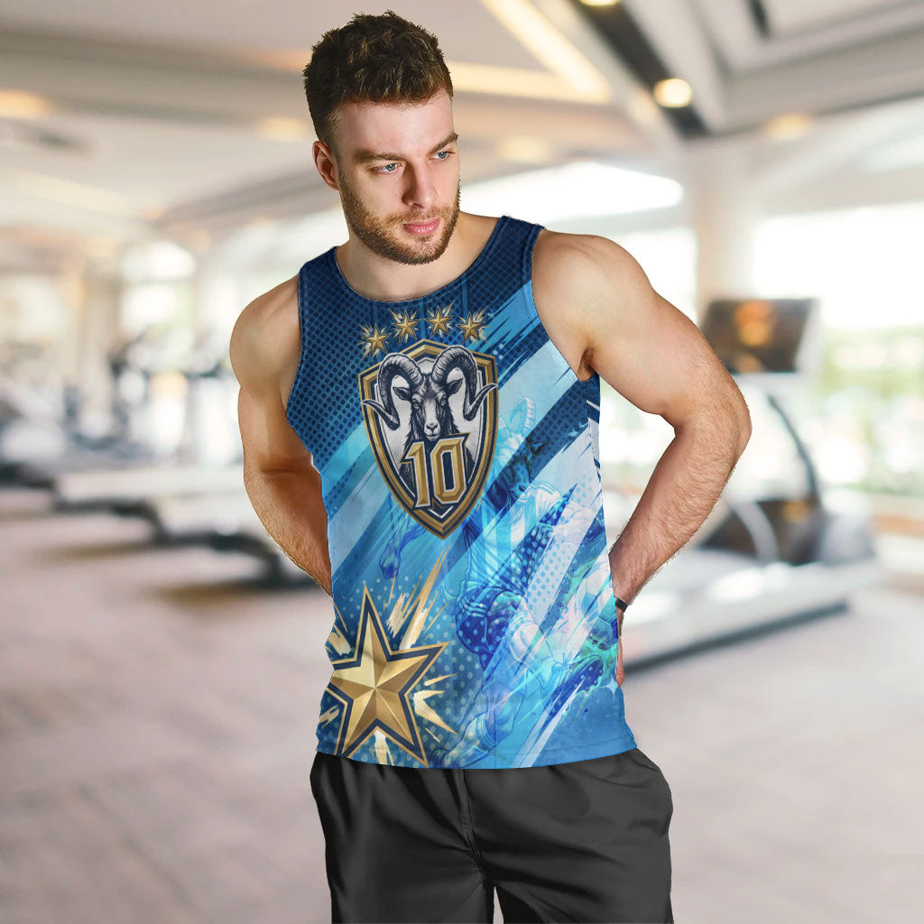 Argentina Football GOAT 10 Pride Men Tank Top Power of the King - 4 Star Champions Mascot