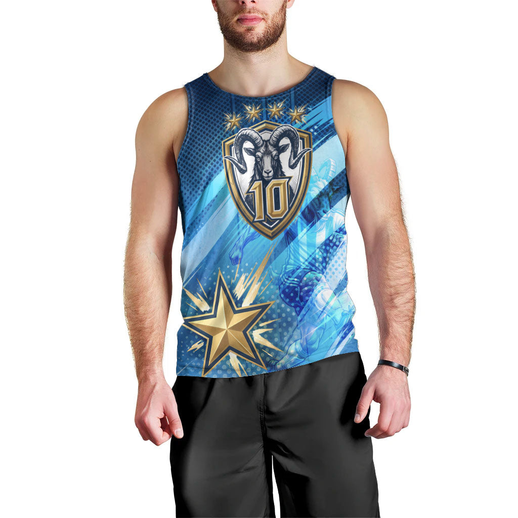 Argentina Football GOAT 10 Pride Men Tank Top Power of the King - 4 Star Champions Mascot