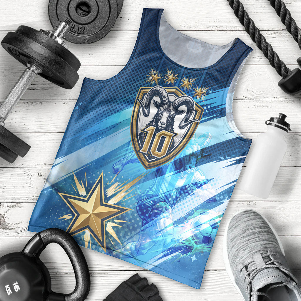 Argentina Football GOAT 10 Pride Men Tank Top Power of the King - 4 Star Champions Mascot