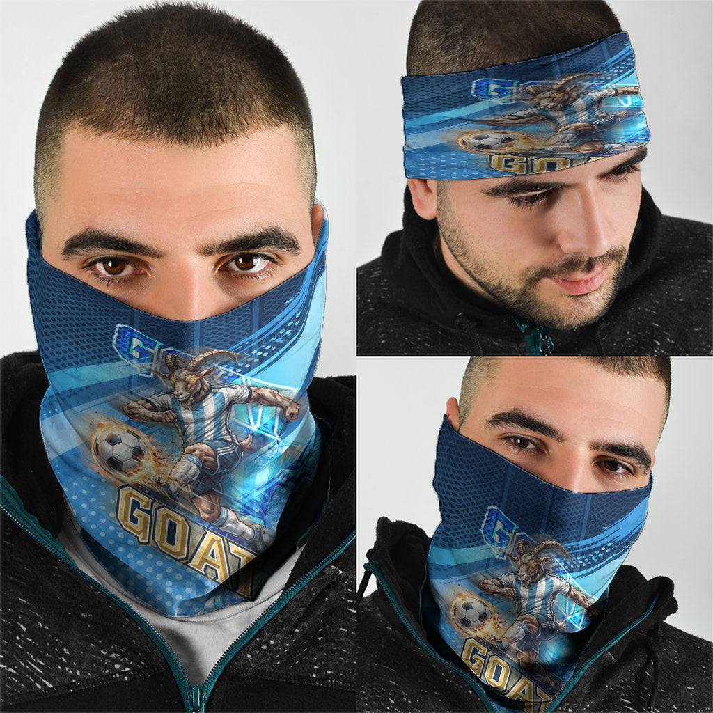 Argentina Football GOAT 10 Pride Neck Gaiter Power of the King - 4 Star Champions Mascot