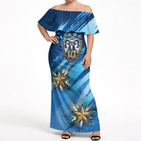 Argentina Football GOAT 10 Pride Off Shoulder Maxi Dress Power of the King - 4 Star Champions Mascot