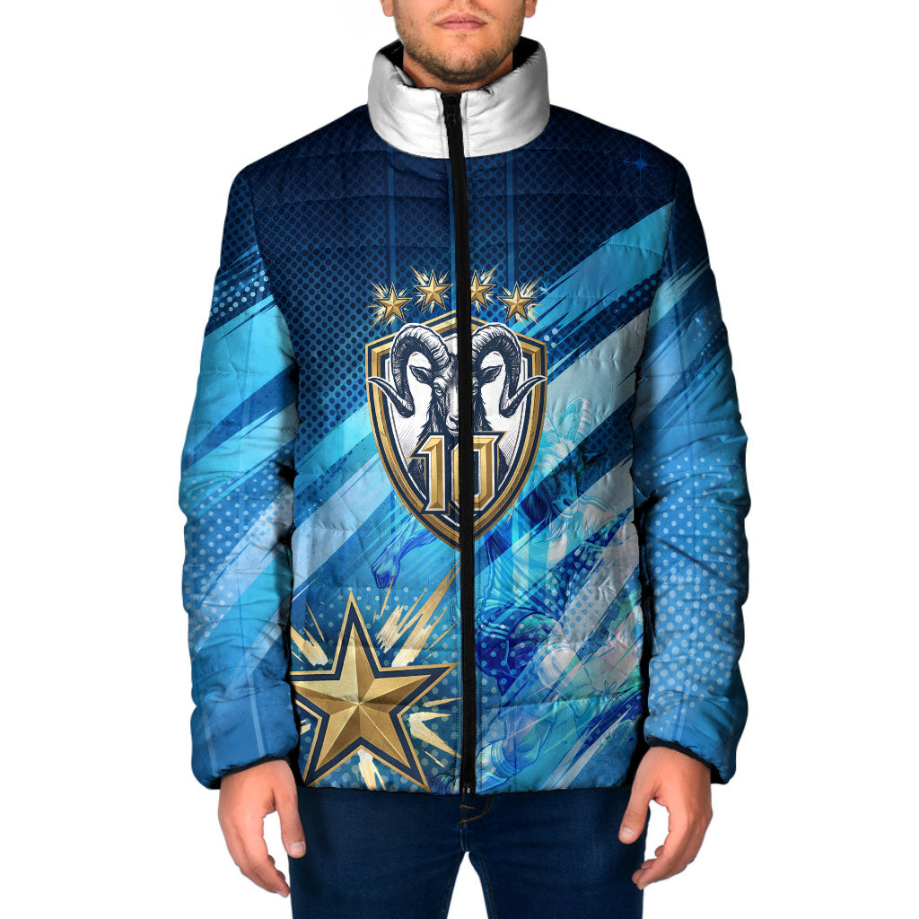 Argentina Football GOAT 10 Pride Padded Jacket Power of the King - 4 Star Champions Mascot