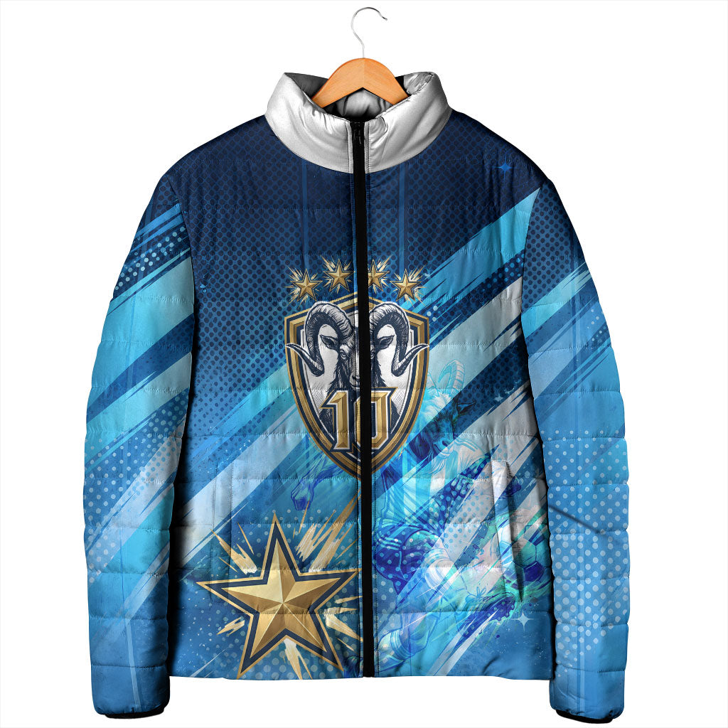 Argentina Football GOAT 10 Pride Padded Jacket Power of the King - 4 Star Champions Mascot