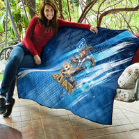 Argentina Football GOAT 10 Pride Quilt Power of the King - 4 Star Champions Mascot