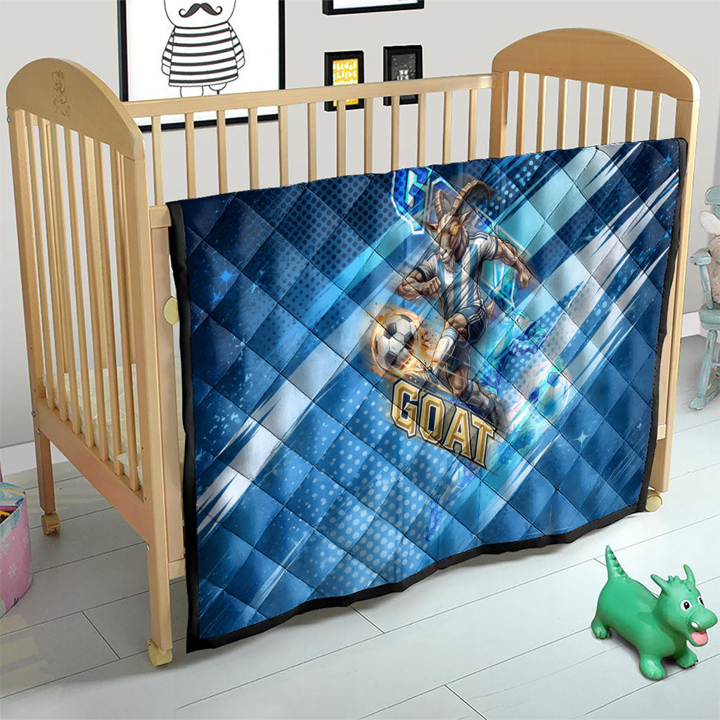 Argentina Football GOAT 10 Pride Quilt Power of the King - 4 Star Champions Mascot