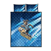 Argentina Football GOAT 10 Pride Quilt Bed Set Power of the King - 4 Star Champions Mascot